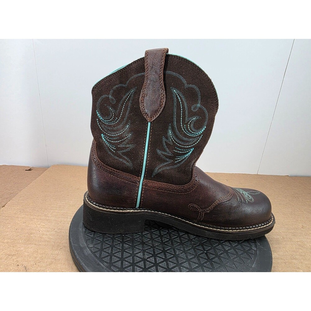 Ariat Fatbaby Heritage Dapper Cowboy Western Boots Womens Sz 11 B Brown Leather - Picture 9 of 14